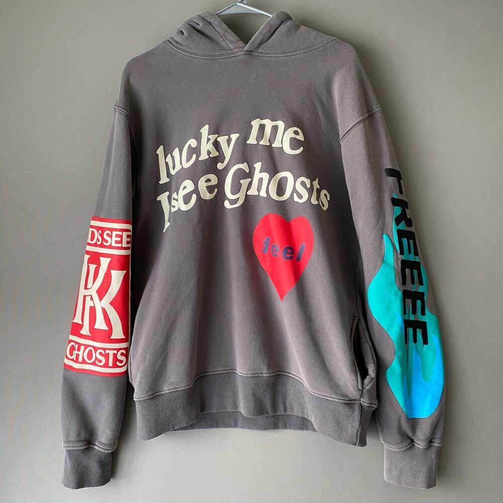 Cactus Plant Flea Market Kanye West Lucky Me I See Ghosts Hoodie L Grey